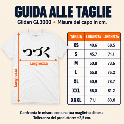 maglietta t-shirt- to be continue giapponese manga