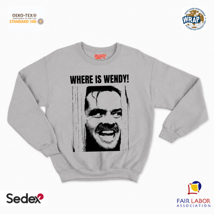 felpa con girocollo unisex- where is Wendy!