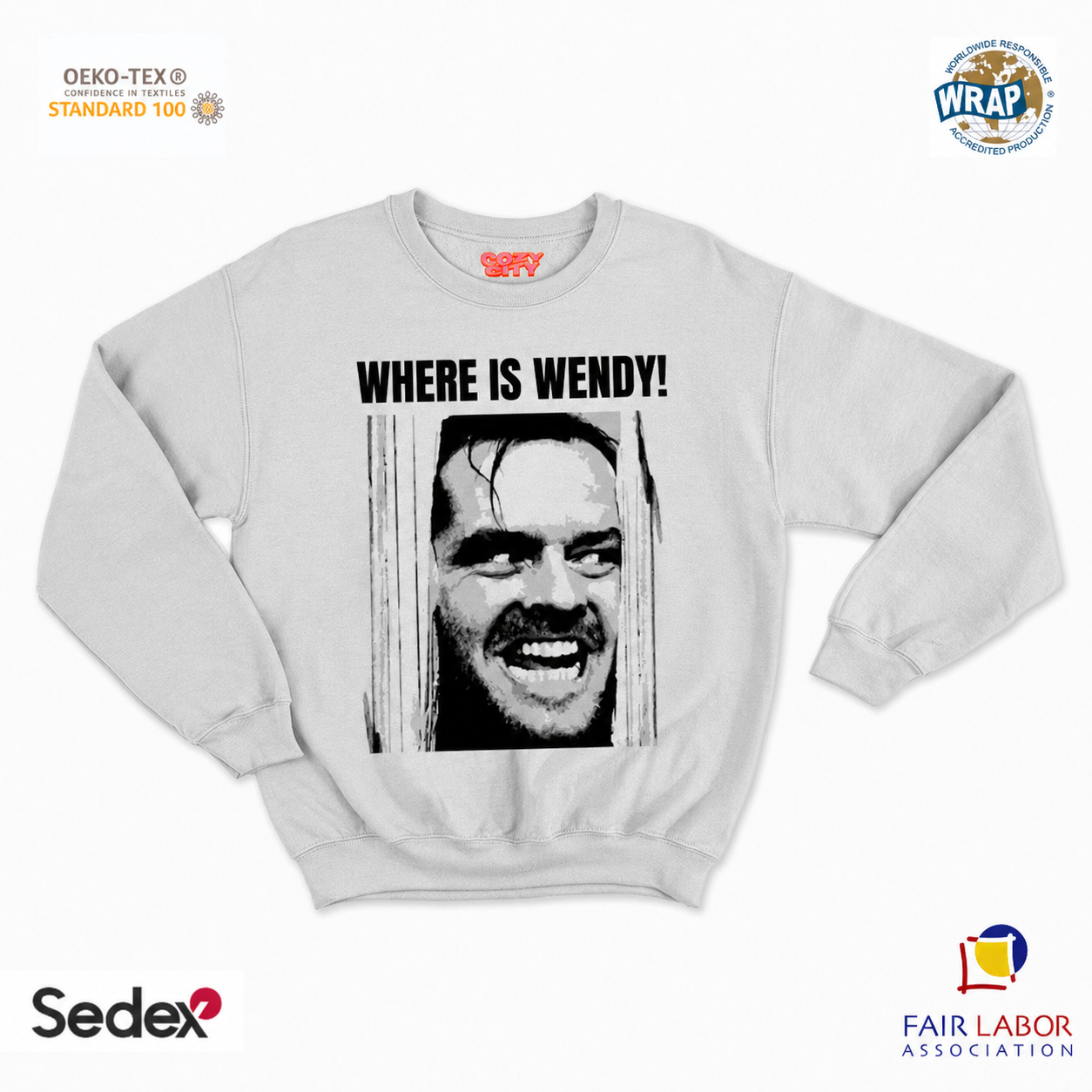 felpa con girocollo unisex- where is Wendy!