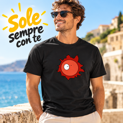 maglietta t-shirt- sole manga