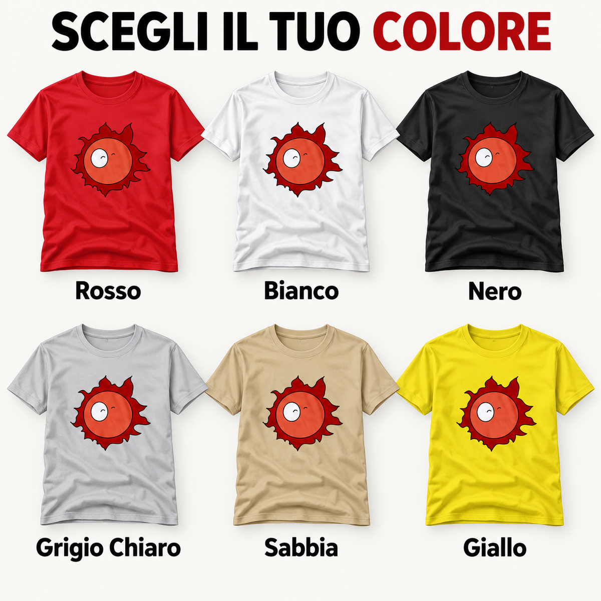 maglietta t-shirt- sole manga