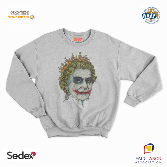 felpa con girocollo unisex- joker regina queen