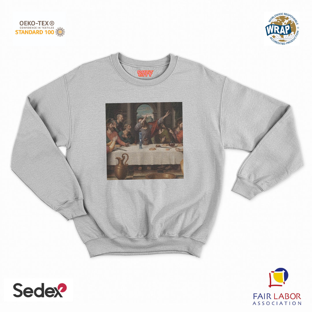 felpa con girocollo unisex-6 ultima cena dab