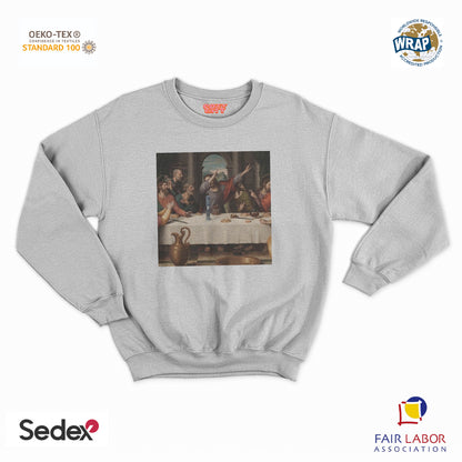 felpa con girocollo unisex-6 ultima cena dab