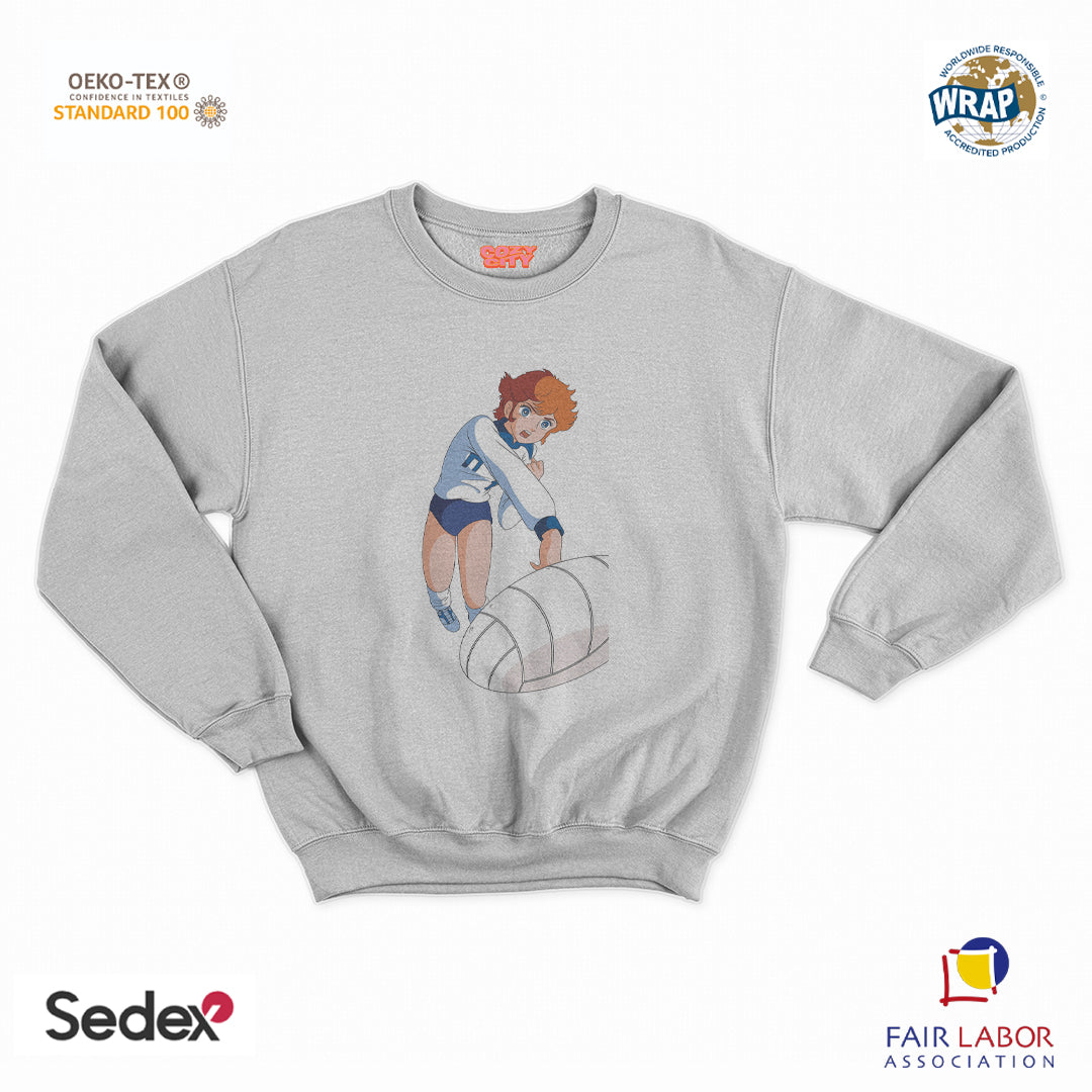 felpa con girocollo unisex-mila pallavolo manga