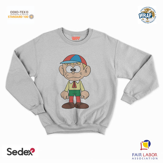 felpa con girocollo unisex- carletto mostri