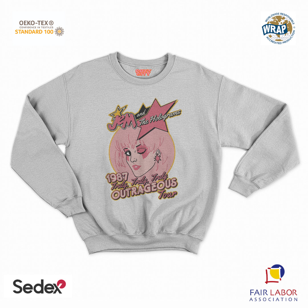 felpa con girocollo unisex- jem tour copia