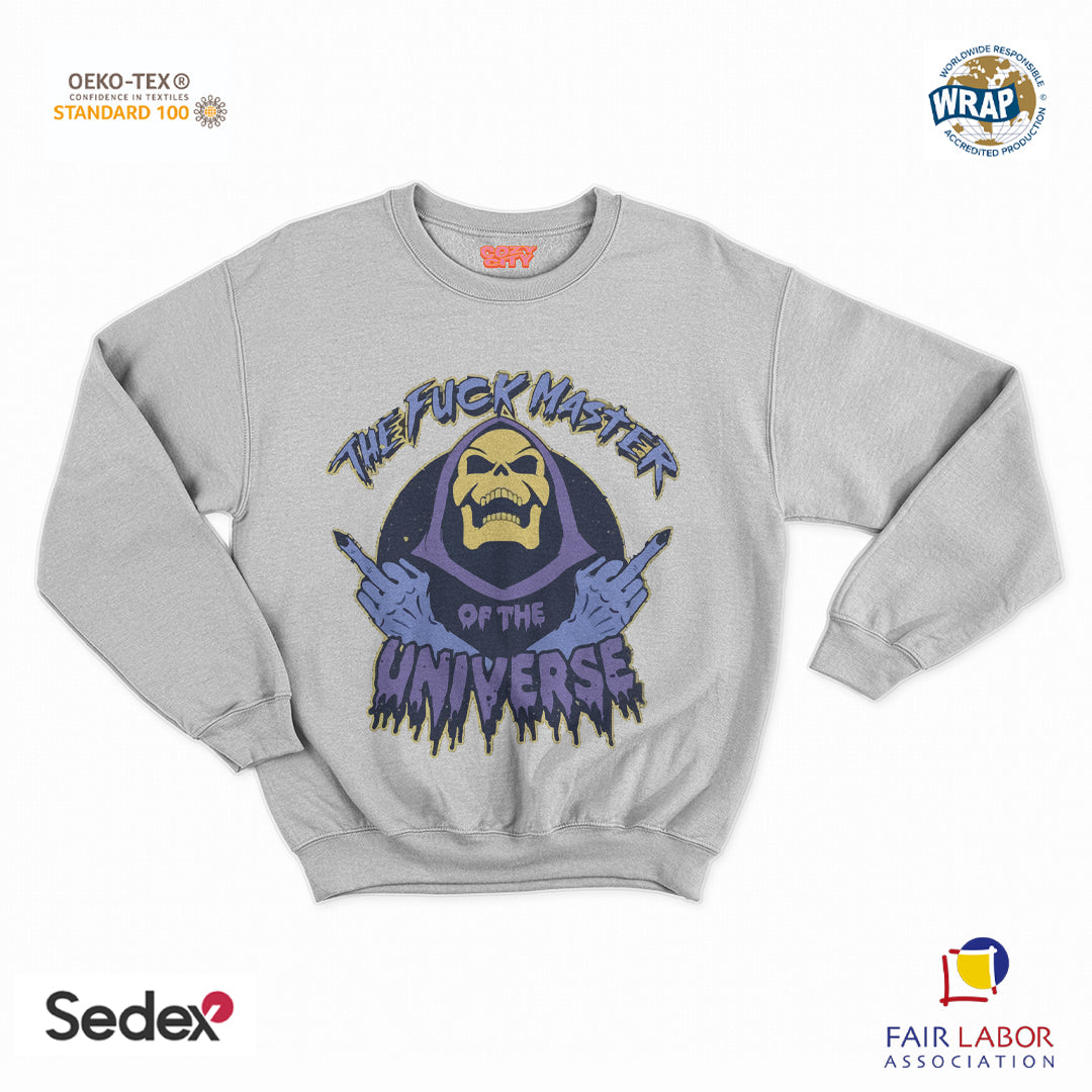 felpa con girocollo unisex- the fuck master of the universe