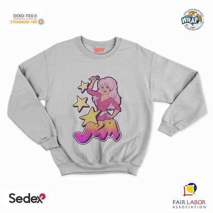felpa con girocollo unisex- jem delle hologram