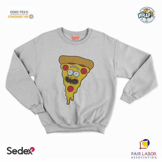 felpa con girocollo unisex- pizza ricky