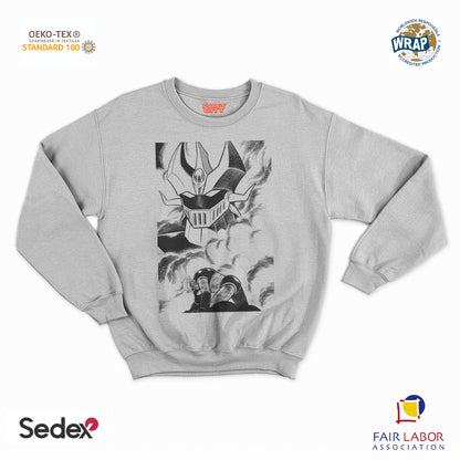 felpa con girocollo unisex- robottone manga