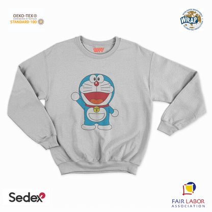 felpa con girocollo unisex- gatto spaziale manga