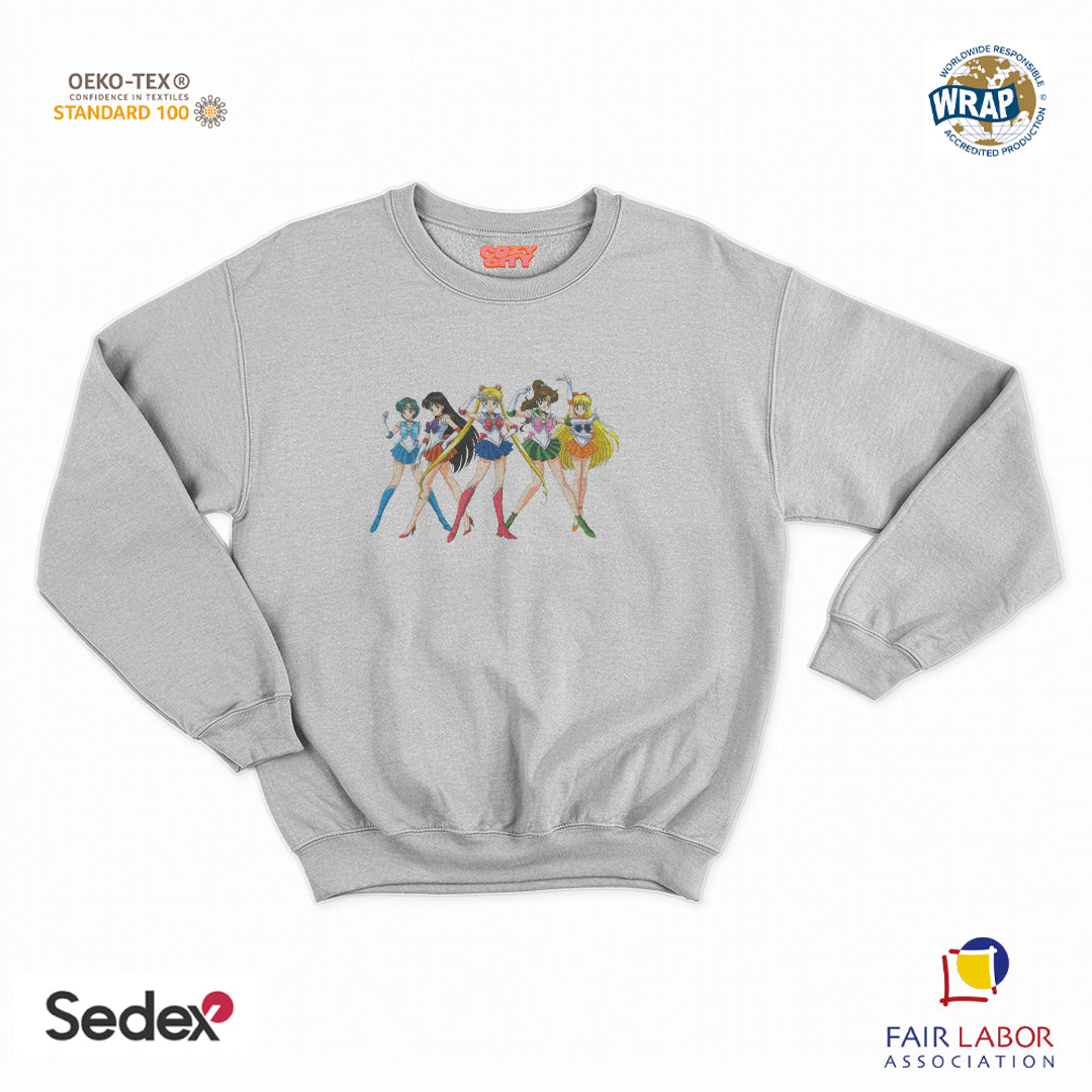 felpa con girocollo unisex- sailor moon manga