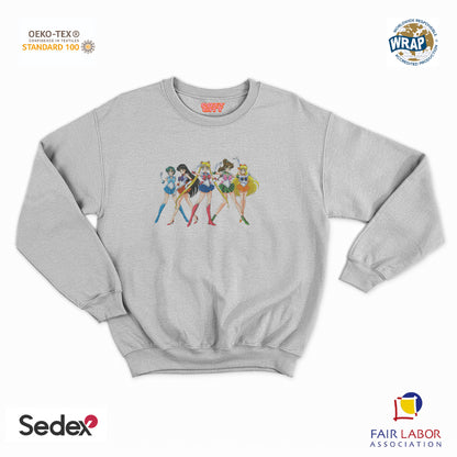 felpa con girocollo unisex- sailor moon manga