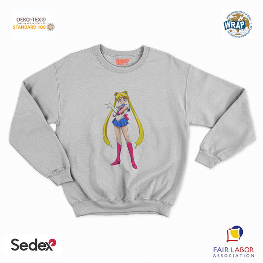 felpa con girocollo unisex- sailor manga