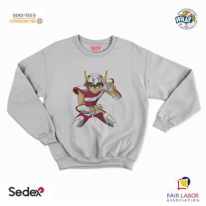 felpa con girocollo unisex- cavaliere dello zodiaco