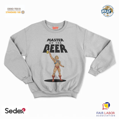 felpa con girocollo unisex- master of the beer