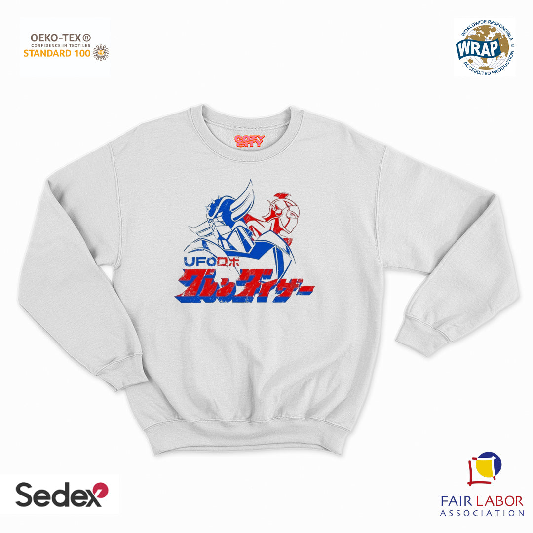 felpa con girocollo unisex- ufo robottone manga