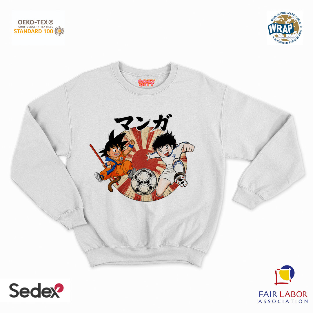 felpa con girocollo unisex- manga combo hg