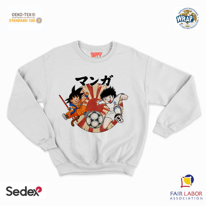 felpa con girocollo unisex- manga combo hg