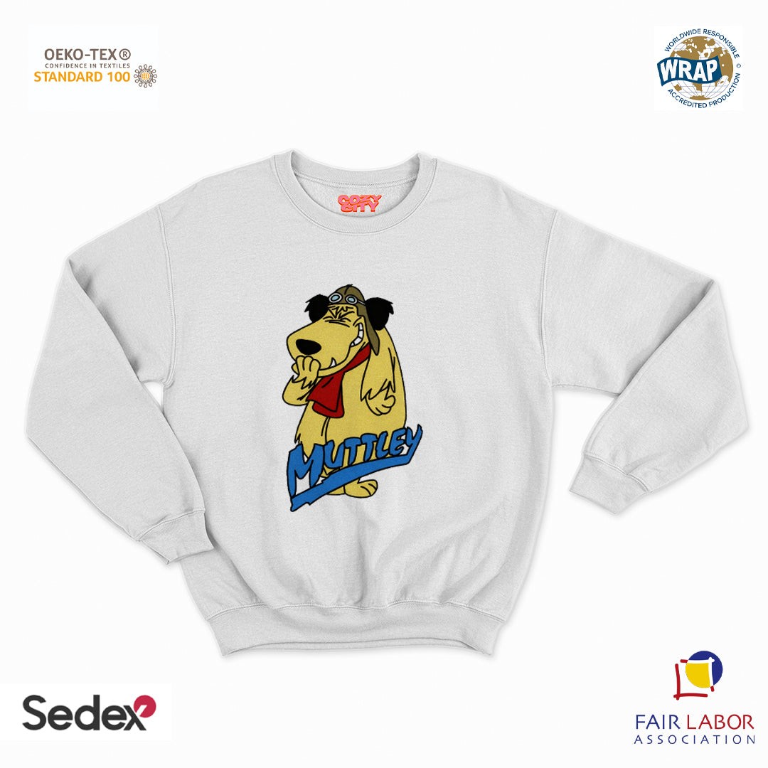 felpa con girocollo unisex- cane che ride