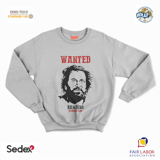 felpa con girocollo unisex-bambimo wanted