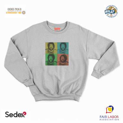 felpa con girocollo unisex-bud art pop