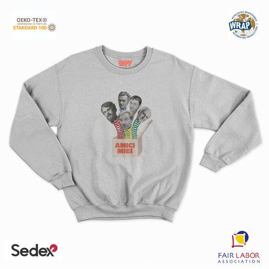 felpa con girocollo unisex- amici miei scatola