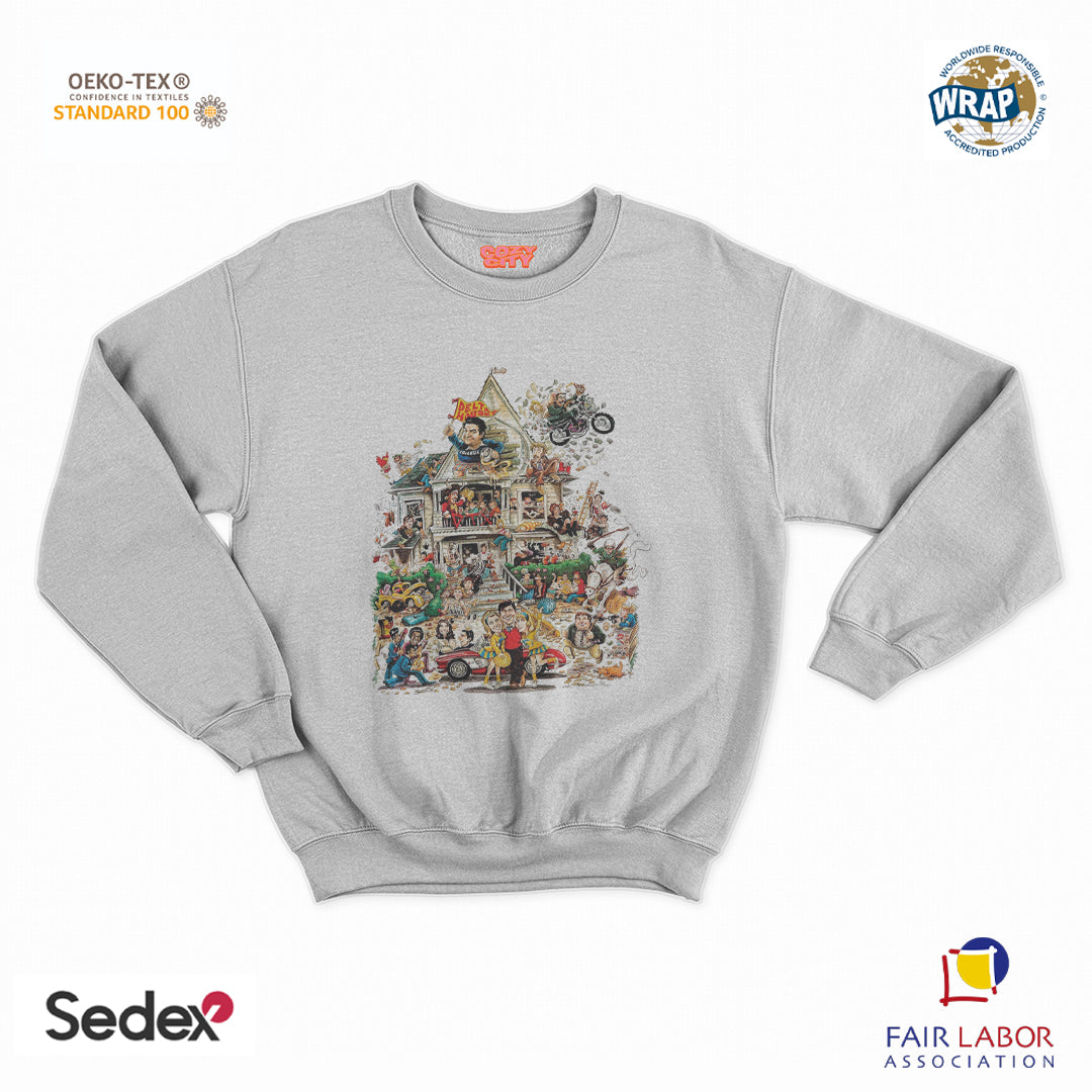 felpa con girocollo unisex- animal house