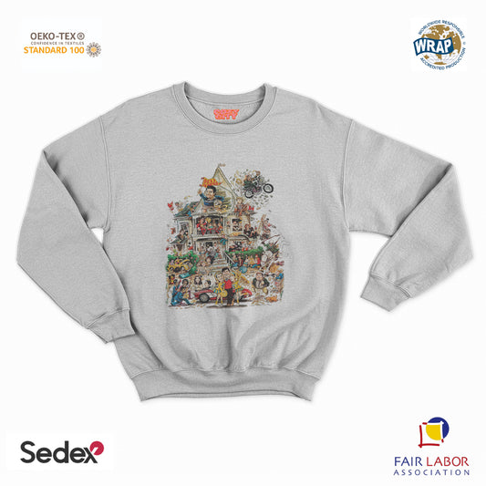 felpa con girocollo unisex- animal house