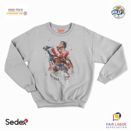 felpa con girocollo unisex- box balboa