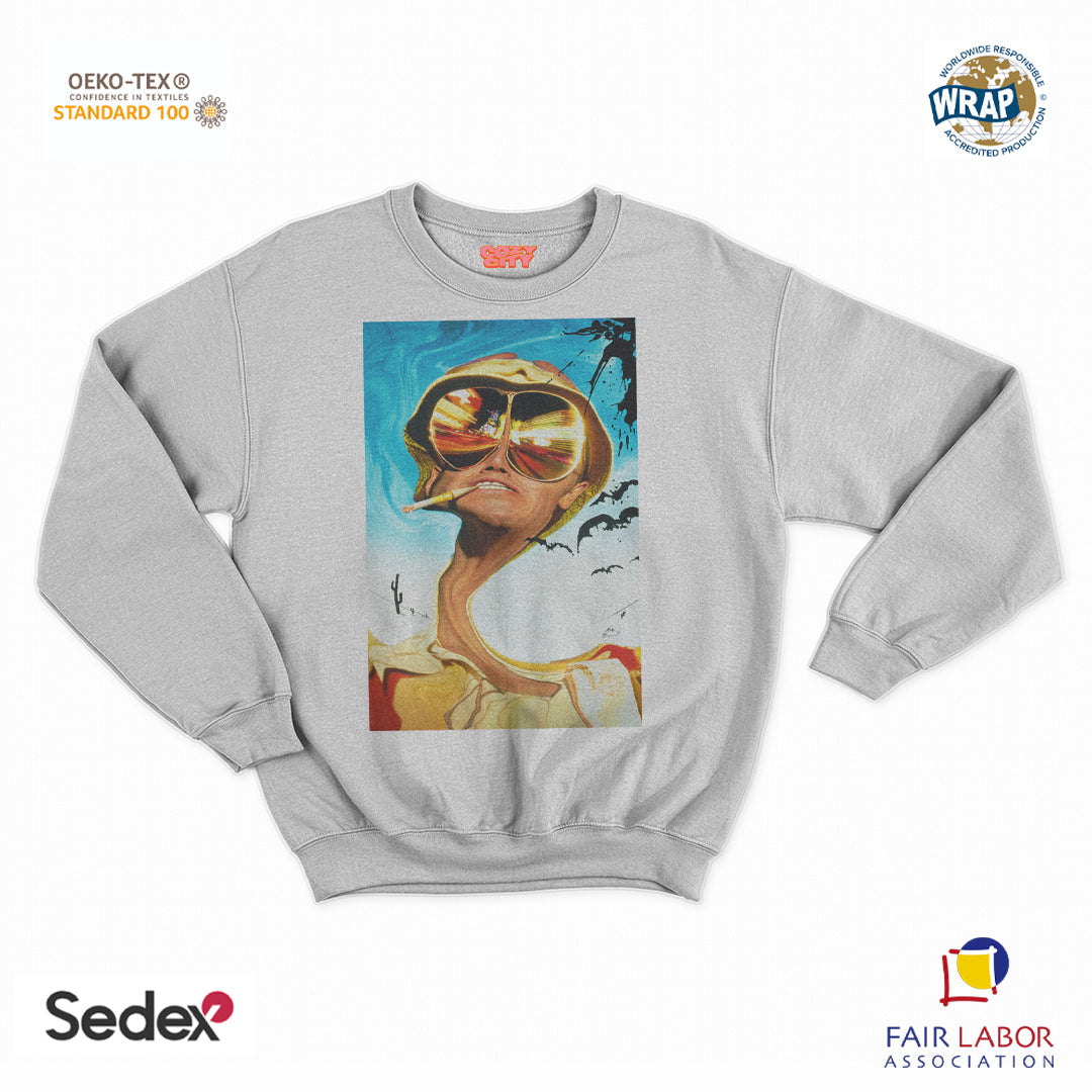 felpa con girocollo unisex- paura e delirio