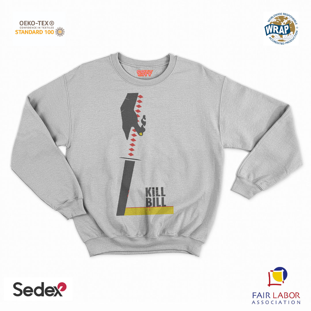 felpa con girocollo unisex- kill bill katana