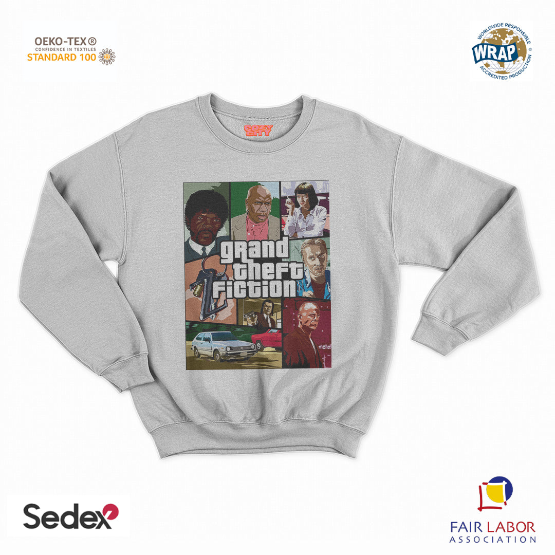 felpa con girocollo unisex- gran theft fiction