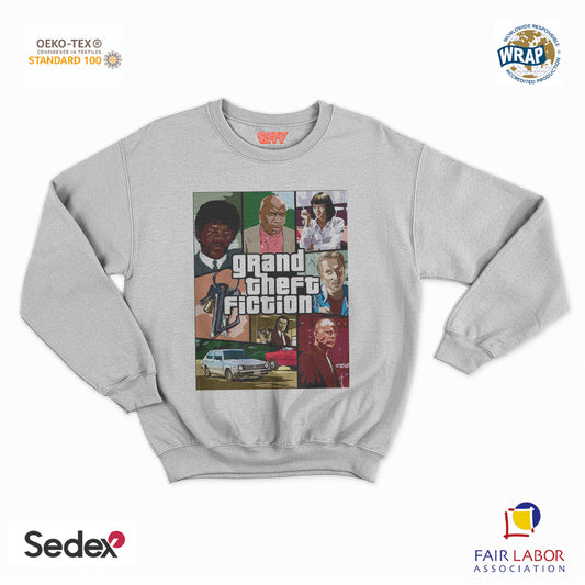 felpa con girocollo unisex- gran theft fiction