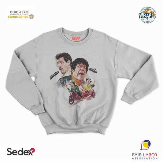 felpa con girocollo unisex- franco e ciccio