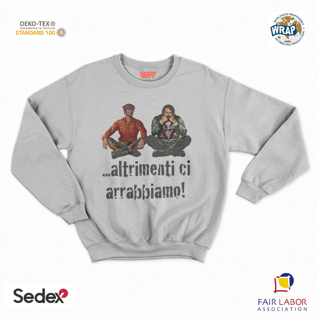 felpa con girocollo unisex- altrimenti ci