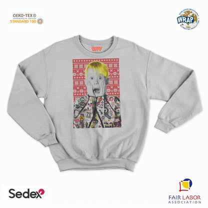 felpa con girocollo unisex- kevin mamma ho perso aereo