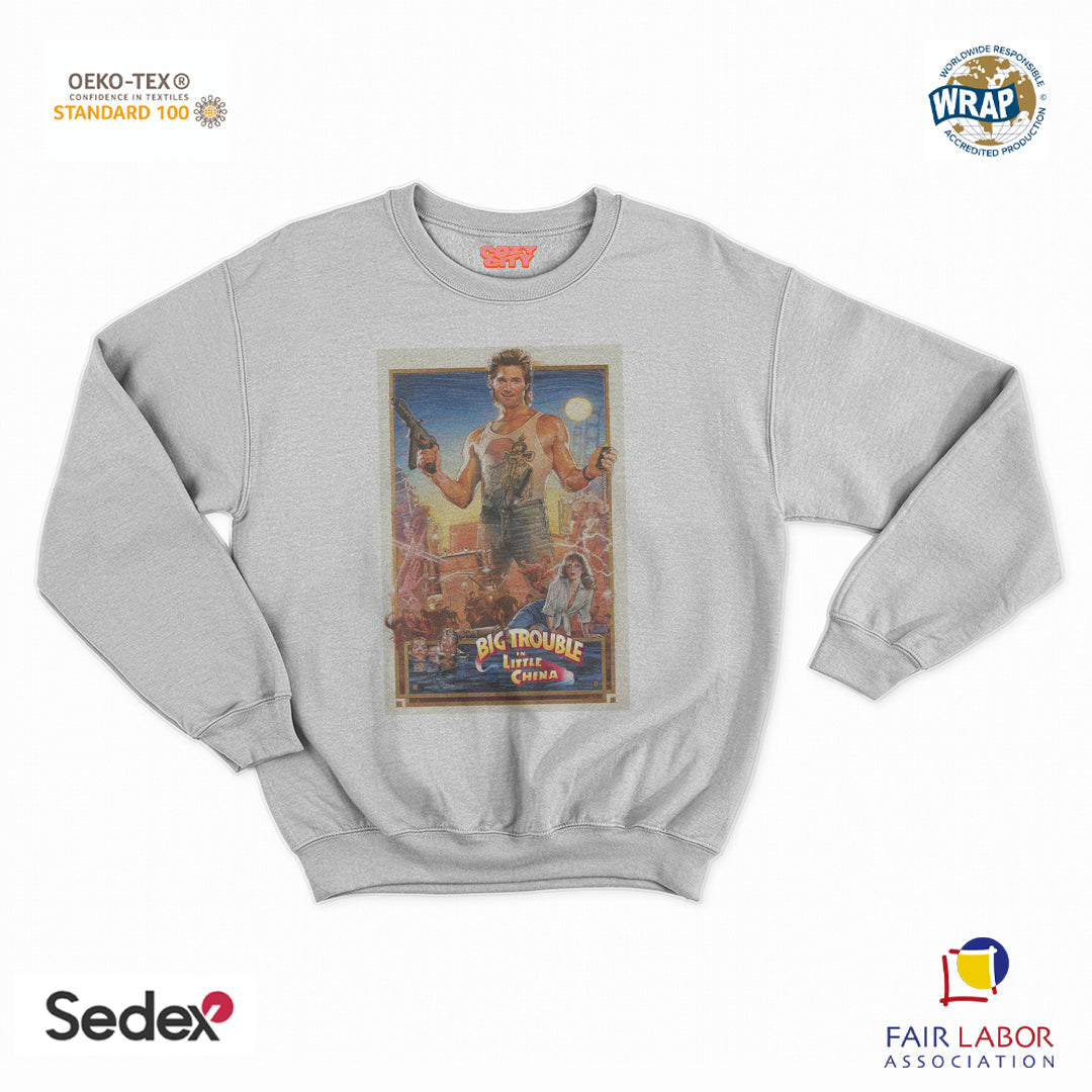 felpa con girocollo unisex- grosso guaio a china town