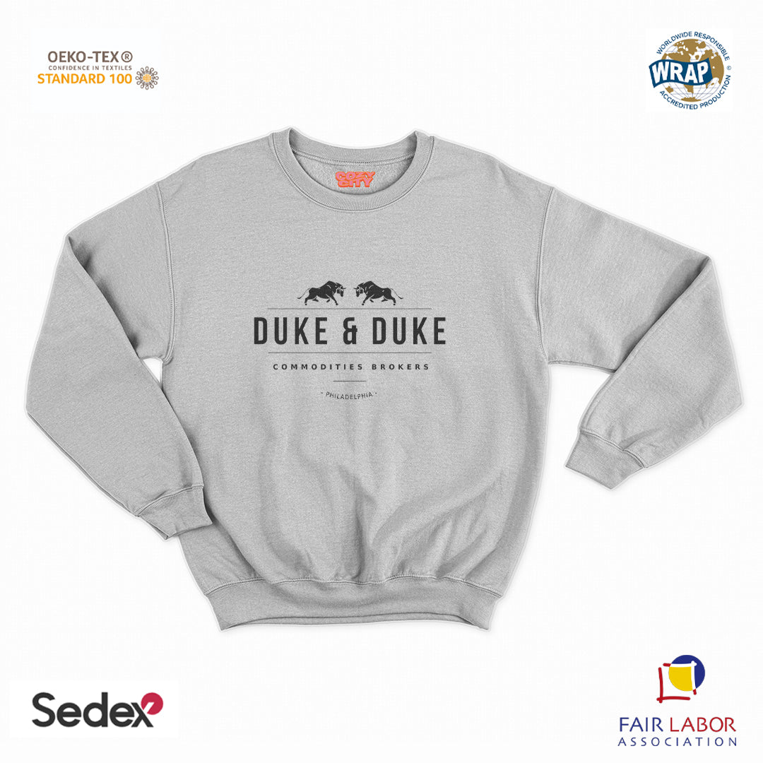 felpa con girocollo unisex- duke & duke