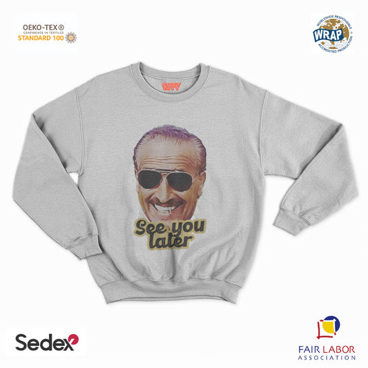 felpa con girocollo unisex- see you later dogui