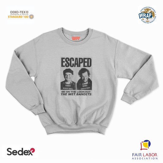 felpa con girocollo unisex- mamma ho perso ladri