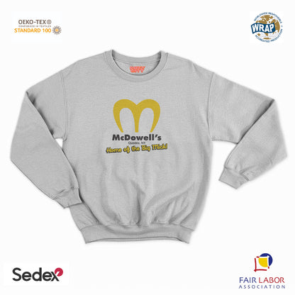 felpa con girocollo unisex- macdowell queens ny