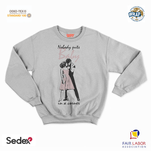 felpa con girocollo unisex- nessuno mette baby in un angolo