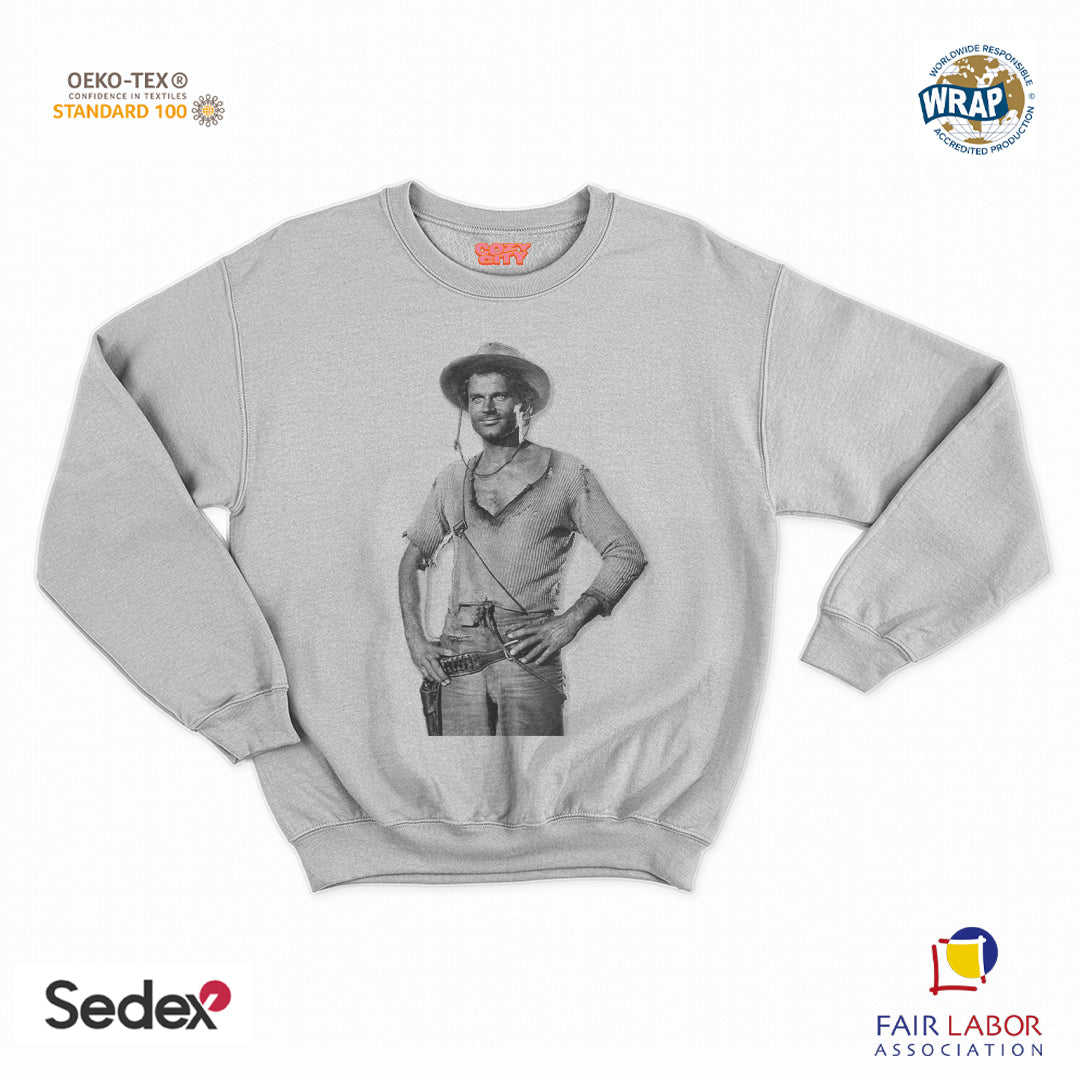 felpa con girocollo unisex- lo chiamavano terence