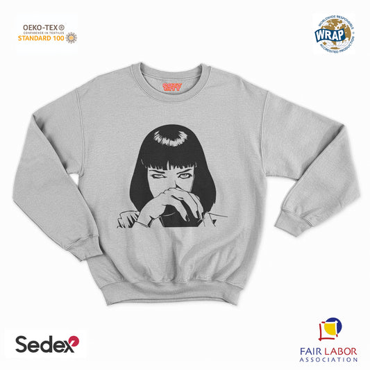 felpa con girocollo unisex- mia wallace