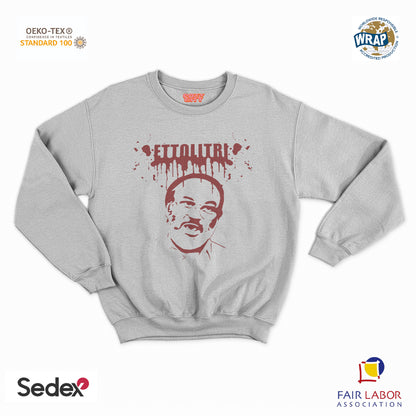 felpa con girocollo unisex- mario ettolitri di sangue