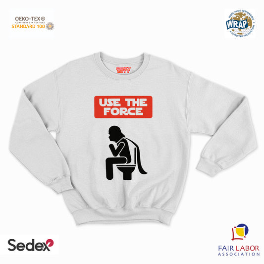 felpa con girocollo unisex- use the force cagando