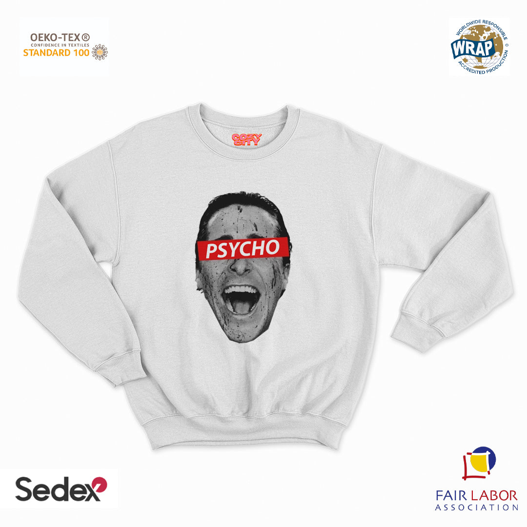 felpa con girocollo unisex- psycho