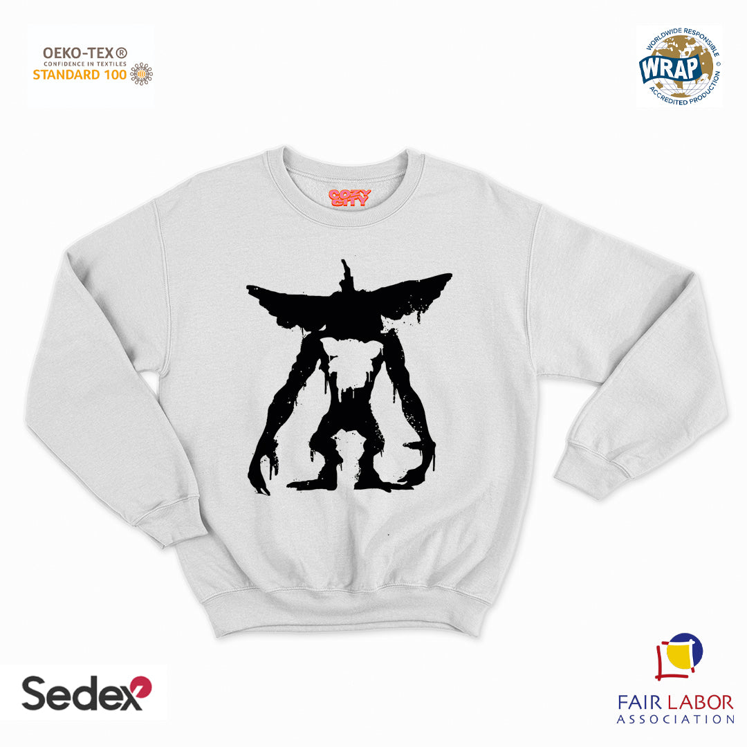 felpa con girocollo unisex- mostri anni 80